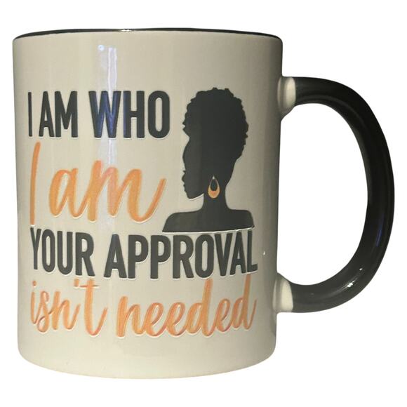 I Am Who I Am White and Black Mug - Picture 2 of 3